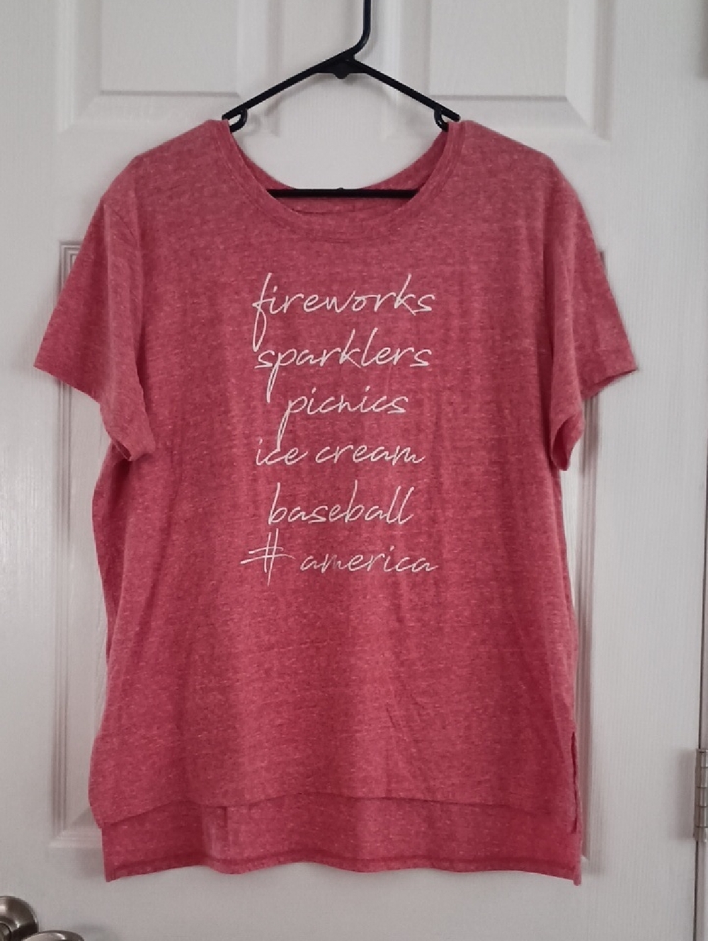 State Of Mine Graphic Red Size 2X July 4th T-Shirt (b100)
